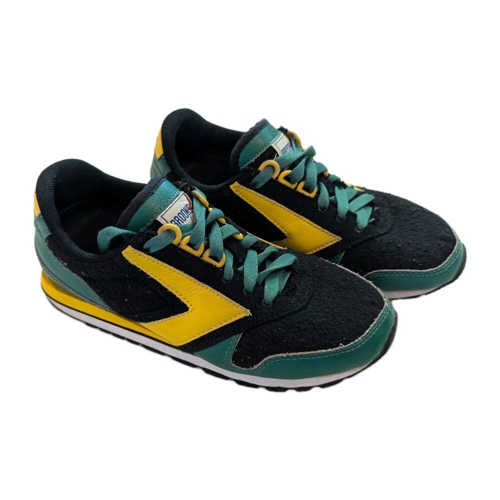 Brooks Heritage Chariot Women’s US 6.5 Medium B Shoes Black-Green-Yellow